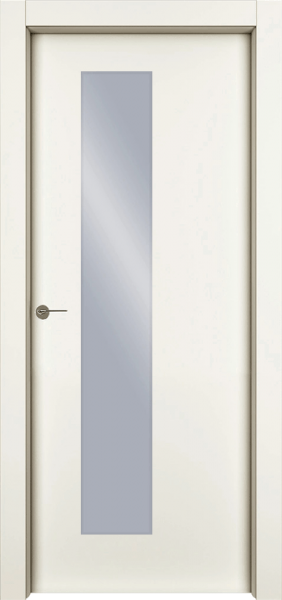 Межкомнатная дверь Ofram Модель 1001 эмаль остеклённая