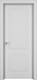 Межкомнатная дверь эмаль Ofram Паспарту-2 белая глухая