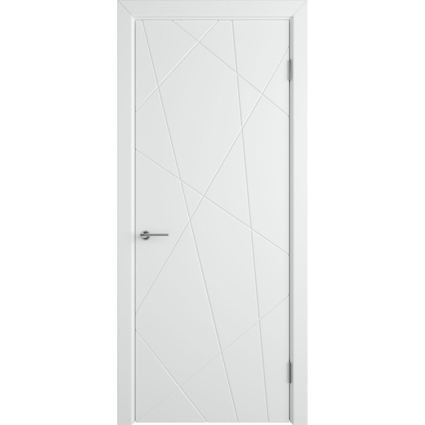 Крашенная межкомнатная дверь Флитта белая эмаль без стекла