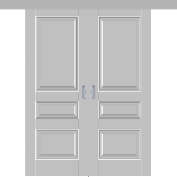 Межкомнатная двустворчатая дверь купе экошпон Profil Doors 95U манхэттен глухая