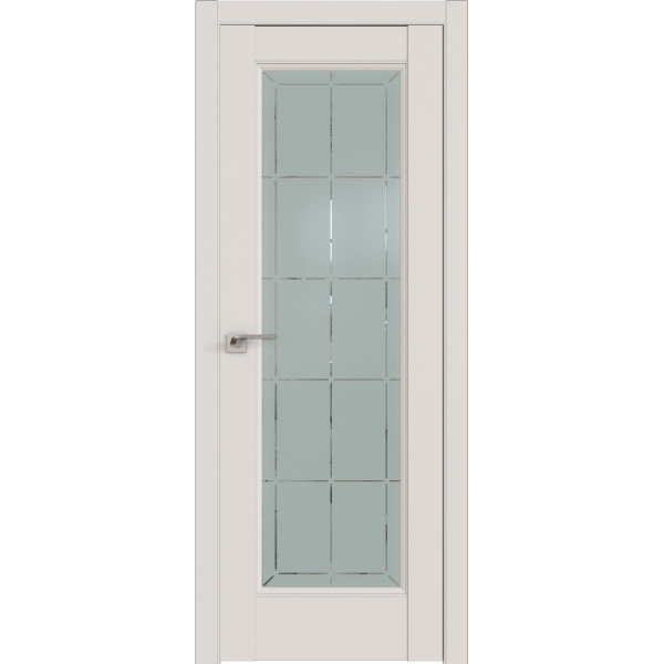 Межкомнатная дверь экошпон Profil Doors 92U дарквайт остеклённая