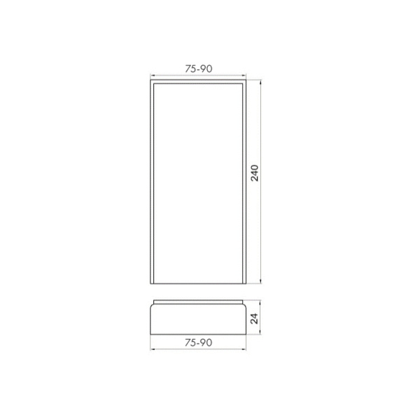 Сапожок нижний к наличнику 78х200x23 мм эмаль Ofram , Premium