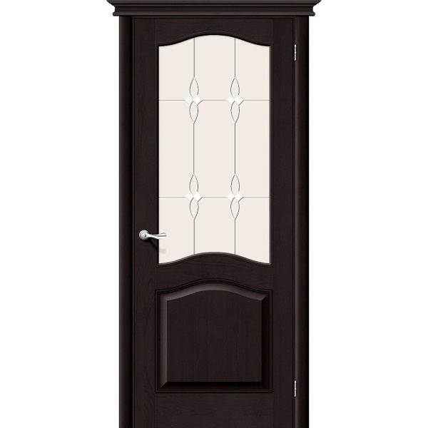 Межкомнатная дверь массив сосны М7 ПО тёмный лак
