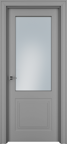 Межкомнатная дверь эмаль Ofram Паспарту-2 остеклённая