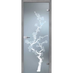 Фото товара Межкомнатная стеклянная дверь "Сакура"