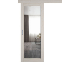 Одностворчатая дверь купе 32Х scansom oak с зеркалом с одной стороны