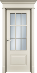 Фото товара Межкомнатная дверь эмаль Ofram Оксфорд 2 белая остеклённая